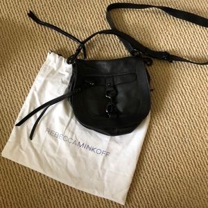 Rebecca Minkoff black leather small crossbody bag